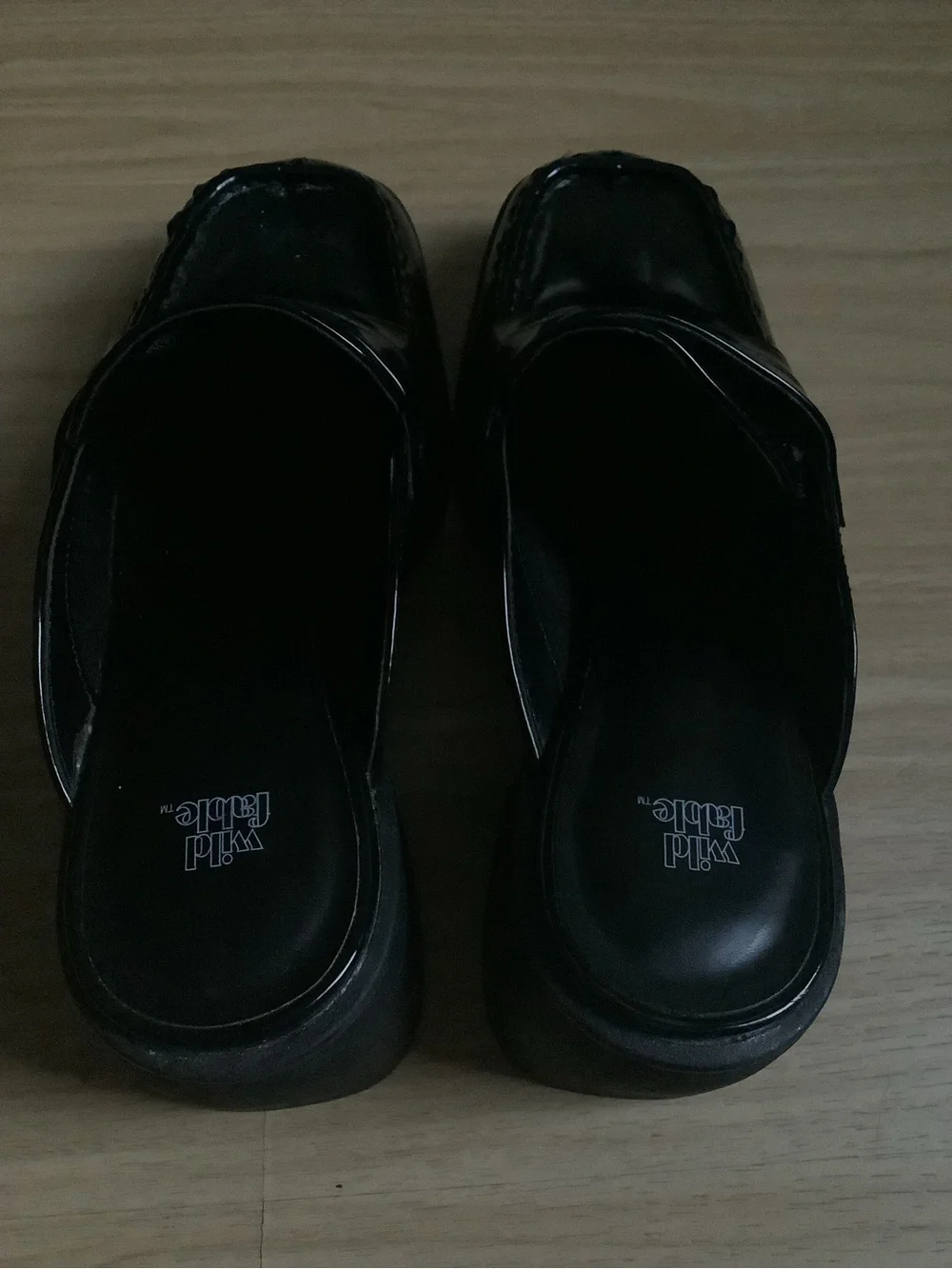 wild fable Black Patent Platform Penny Loafer Mules
